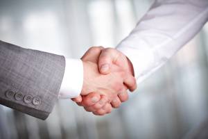 Image of handshaking of business partners