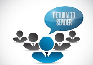 return to sender team message concept illustration design over white